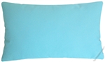 sky blue solid cotton decorative throw pillow cover