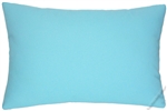 sky blue solid cotton decorative throw pillow cover