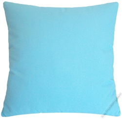 sky blue solid cotton decorative throw pillow cover