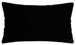 black solid cotton decorative throw pillow cover