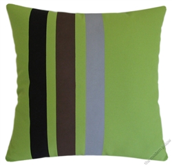 Avocado Green Stripe Decorative Throw Pillow Cover
