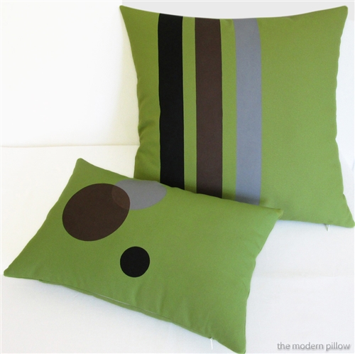 Zig Zag Avocado Green 18-Inch Throw Pillow - Pillow Perfect