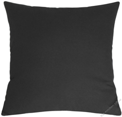 charcoal gray solid cotton decorative throw pillow cover