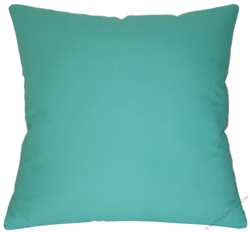 aqua blue green solid decorative throw pillow cover
