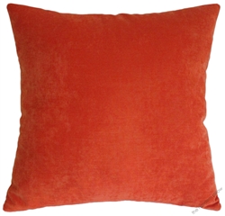 orange velvet decorative throw pillow cover