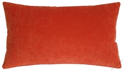 orange velvet decorative throw pillow cover