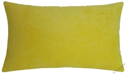 yellow velvet decorative throw pillow cover
