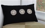 black pinwheel trio decorative throw pillow cover