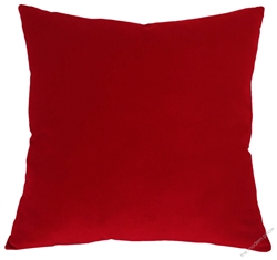 true red velveteen decorative throw pillow cover