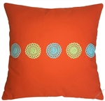 orange doily decorative throw pillow cover
