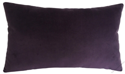 purple velvet suede decorative throw pillow cover