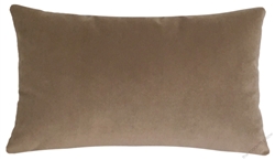 tan velvet suede decorative throw pillow cover