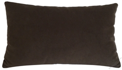 chocolate brown velvet suede decorative throw pillow cover