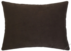 chocolate brown velvet suede decorative throw pillow cover