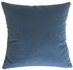 ocean blue velvet suede decorative throw pillow cover