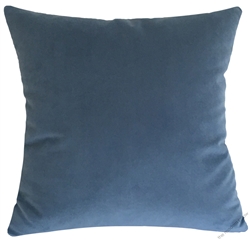 ocean blue velvet suede decorative throw pillow cover