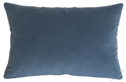 ocean blue velvet suede decorative throw pillow cover