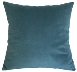 peacock blue velvet suede decorative throw pillow cover