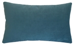 peacock blue velvet suede decorative throw pillow cover
