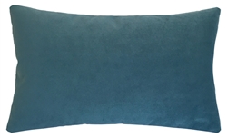 peacock blue velvet suede decorative throw pillow cover