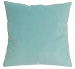 aqua velvet suede decorative throw pillow