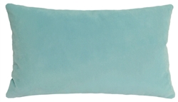 aqua velvet suede decorative throw pillow cover