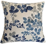 Blue Cabrera Linen Decorative Throw Pillow Cover