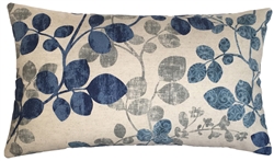 Blue Cabrera Linen Decorative Throw Pillow Cover