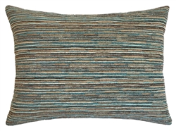 Turquoise Mediterranean Stripe decorative throw pillow cover