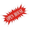 OPEN HOUSE STARBURST SIGN ($7.80 ea) - SINGLE UNIT