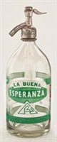 Vintage Graphic La Esperanza Seltzer Bottle