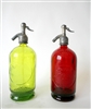 Collection XI Vintage Seltzer Bottles | The Seltzer Shop | Colored Argentine seltzer bottle - vintage seltzer pendant light - wine chiller interior design elements