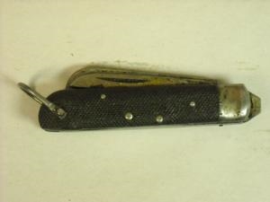 ITALIAN ARMY POCKET KNIFE BLACK GRIPS