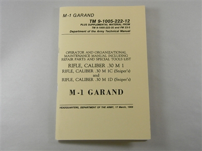 M1 GARAND OPERATOR MAINTENANCE MANUAL