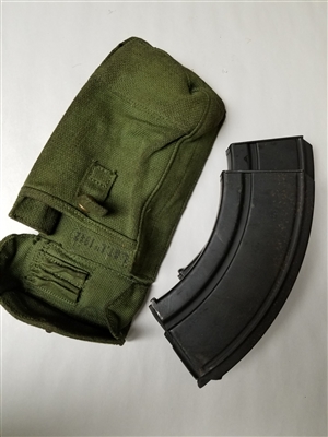 BRITISH BREN 2 MAGAZINES WITH O.D POUCH SET.