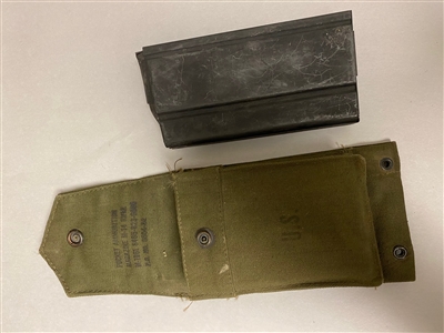 M14 MAGAZINE 20 RD WITH SINGLE US GI MAGAZINE POUCH.