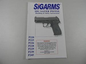 ORIGINAL FACTORY SIG SAUER INSTRUCTIONS BOOK