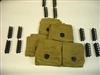 SUPER DEAL ! BRITISH ENFIELD RIFLE TWO 3 POCKET AMMO POUCHES WITH 12 STRIPPER CLIPS. SET OF 2 PIECES