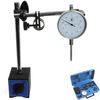 DIAL INDICATOR 1"/0.001" LONG RANGE +80 lbs MAGNETIC BASE FINE ADJUSTMENT +CASE