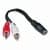 RCA-2M1S RCA Male Ends to 3.5mm Stereo Female, Y Cable Converter