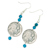 Buffalo Nickel Turquoise Coin Earrings Coin Jewelry