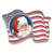 Santa Colorized Quarter Flag Pin