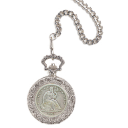 Seated Liberty Silver Half Dollar Pocket Watch