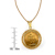 French 20 Franc Lucky Angel Gold Piece Coin in 14k Gold Rope Bezel