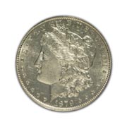 1879P Morgan Silver Dollar in Fine Condition (F15) Graded by AACGS