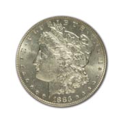 1883CC Morgan Silver Dollar in Fine Condition (F15) Graded by AACGS