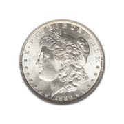 1886P Morgan Silver Dollar in Extra Fine Condition (XF40) Graded by AACGS