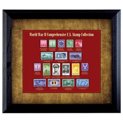 World War II Stamp Framed Collection