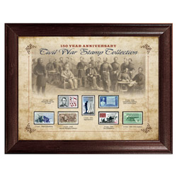 150 Year Anniversary Civil War Stamp Collection - Framed