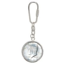 First Year of Issue 1964 Silver JFK Half Dollar Keyring